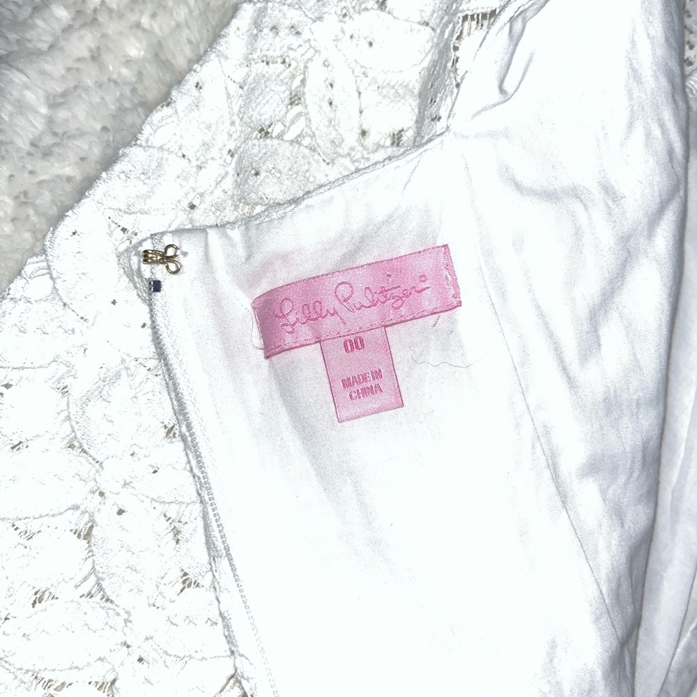 Lilly Pulitzer Bianca Flores Dress White 00 - Picture 8 of 10